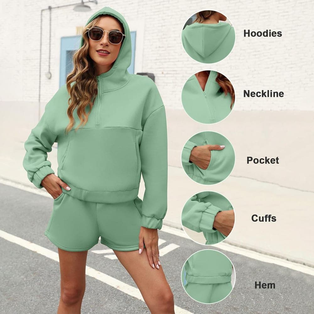 Signature Women's Hoodie Short Sets view 4