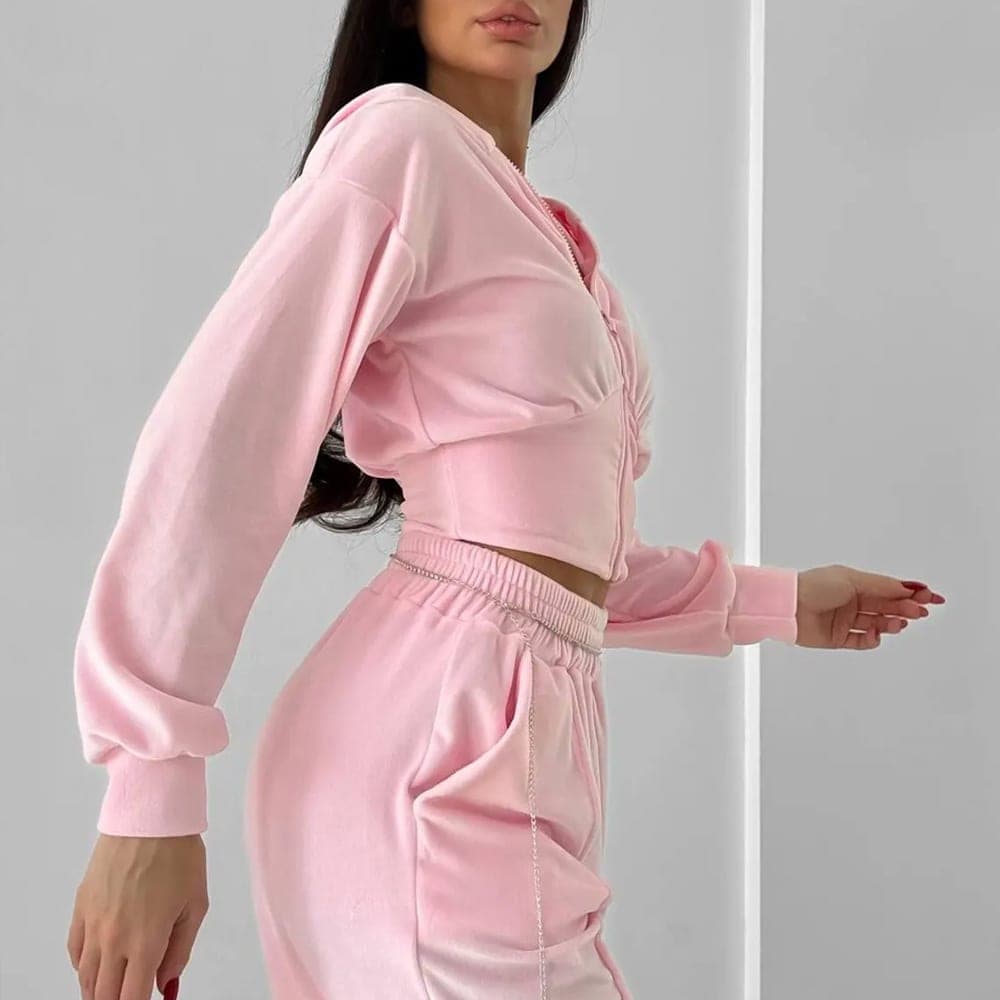 Signature Cropped Sweat Suits view 4
