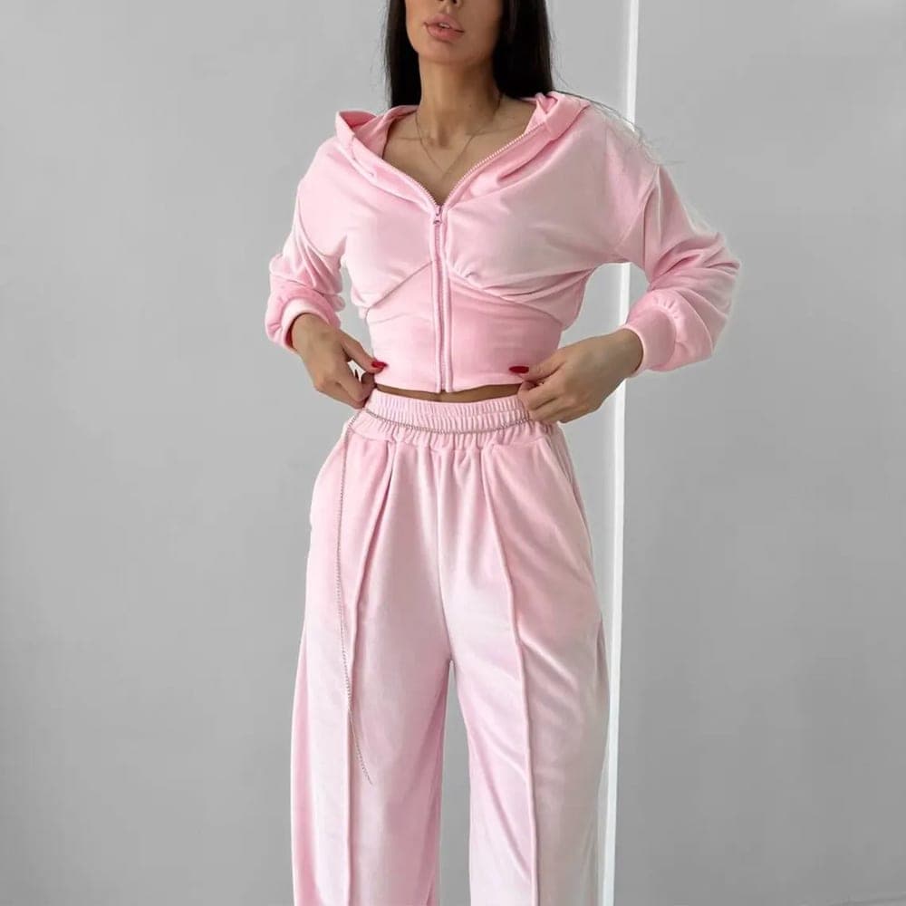 Signature Cropped Sweat Suits view 6