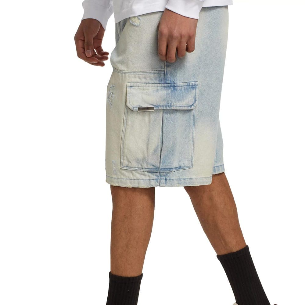 Structured Denim Shorts view 5